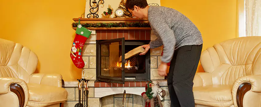 Rusted Metal Fireplace Restoration in Milton, Georgia